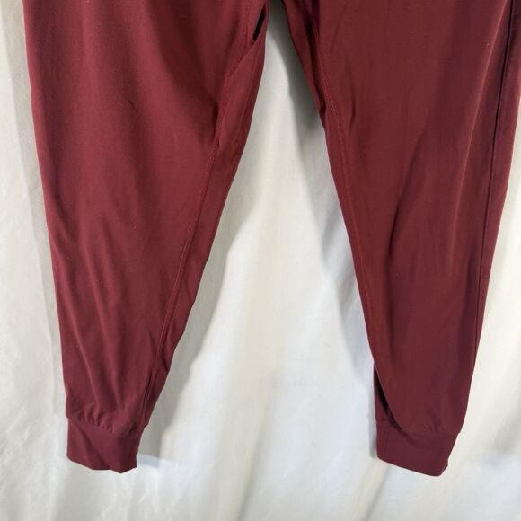Alphalete Joggers Women's Medium Red Pull On Drawstring Zip Pockets 29.5" Inseam - Picture 3 of 12
